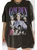 T-shirt da Donna Retro "Golden Girl" - T-shirt Sitcom Anni '80 con Personaggi Iconici: Dorothy, Ross, Blanche e Sofia