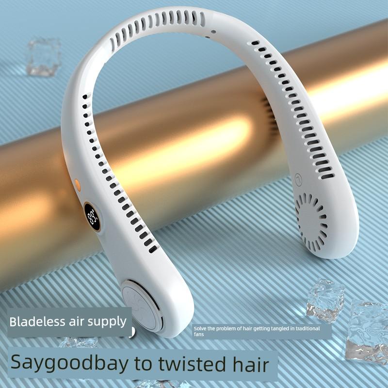 Neck-Hanging Fan, Portable Bladeless Cooling Air Conditioner, Silent, Small, Mini, USB Rechargeable, Long-Lasting