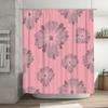 Pink floral shower curtain decor with modern design for bathroom window Home Decor Shower Curtain 180x240cm Pink Floral Modern B