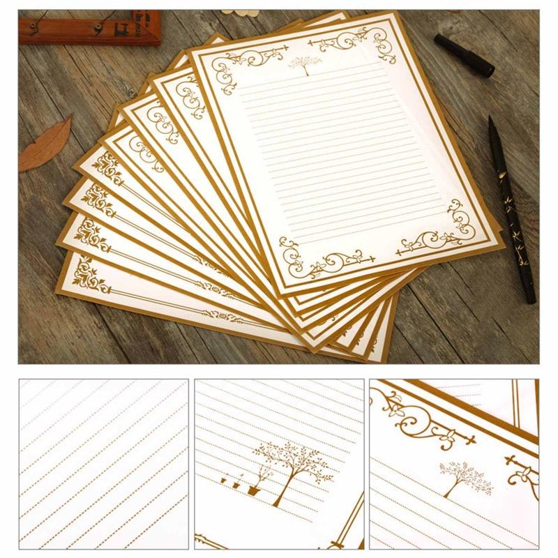 Letter Paper Stationary Set Retro Design Letter Paper for Vintage Invitations