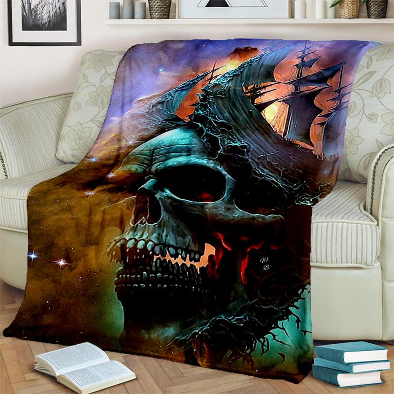 3D Pirate Ship Boat,Barque,Sailboat Blanket,Soft Throw Blanket for Home Bedroom Bed Sofa Picnic Travel Office Cover Blanket Kids