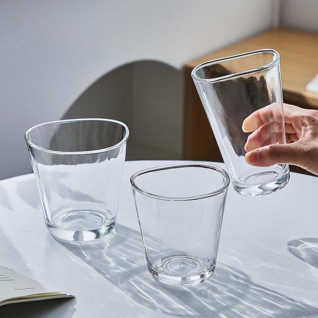 Japanese-style Glass Cup Wave Mouth Glass Creative Latte Coffee Milk Juice Glass Whiskey Tea Cups Clear Glasses