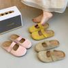 Birkenspring Summer Slippers Female Lazy One Pedal 2025 New Magic Casual Outer Wear Bag Head Half Slippers Female