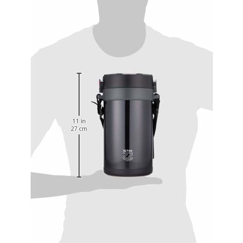 Pearl Metal Insulated Lunch Jar, Gray, 2200 Stainless Steel, Octus, HB-3771