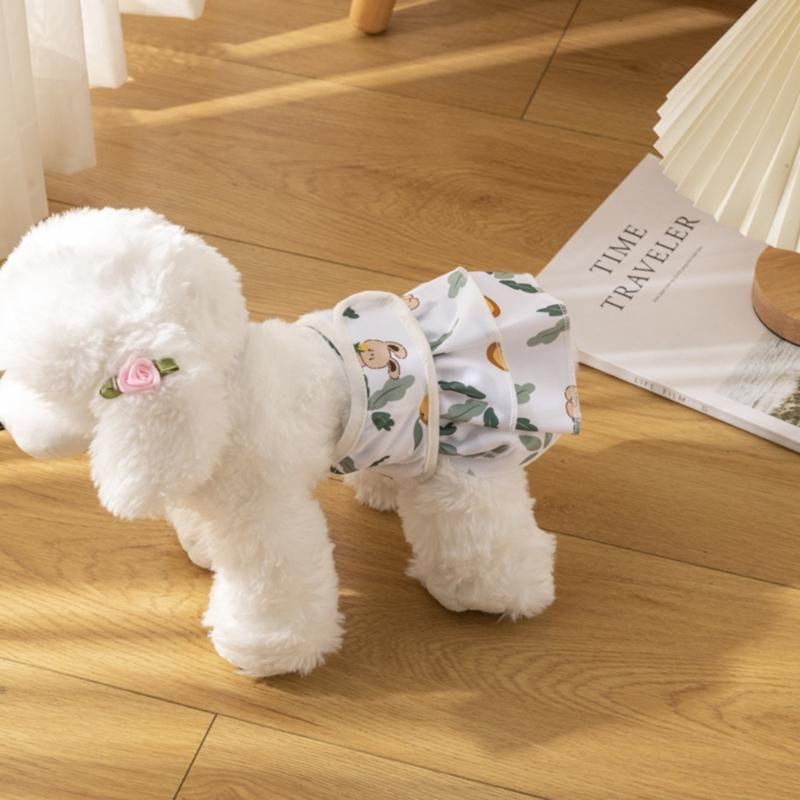 Pet Girls Dog Sweet Diaper Physiological Sanitary Dog Shorts Underwear Pant for Pet Dogs Nappy-Oestrus Cover Elasticity