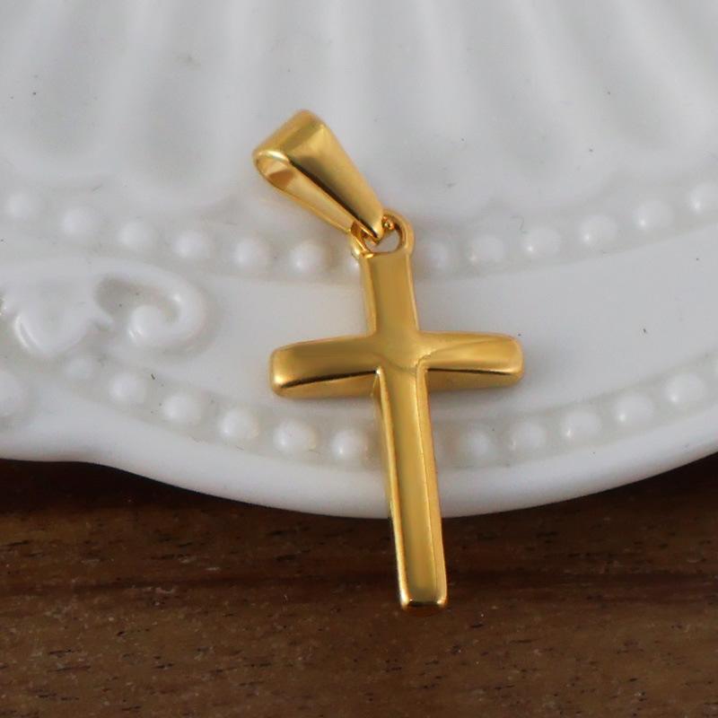 Yori 2 Stück Edelstahl Schlüssel Herz Anker Kreuz Anhänger Vakuum Galvanik 18K Gold Farbe Ofenfest