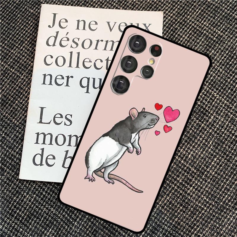 Mouse Rat For Samsung Galaxy S24 S23 Ultra S22 S20 S21 FE S8 S9 S10 Note 10 Plus 20 Ultra Phone Case