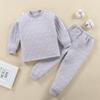 Autumn And Winter Children'S Thermal Underwear Set, Three-Layer Wired Cotton Thickened Baby Pajamas, Pure Cotton Loungewear Two-Piece Set