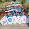 30/40/60/84CM DIY Hand-Painting Paper Umbrella Chinese Style Decorative Oil-paper Umbrella with Wooden Handle