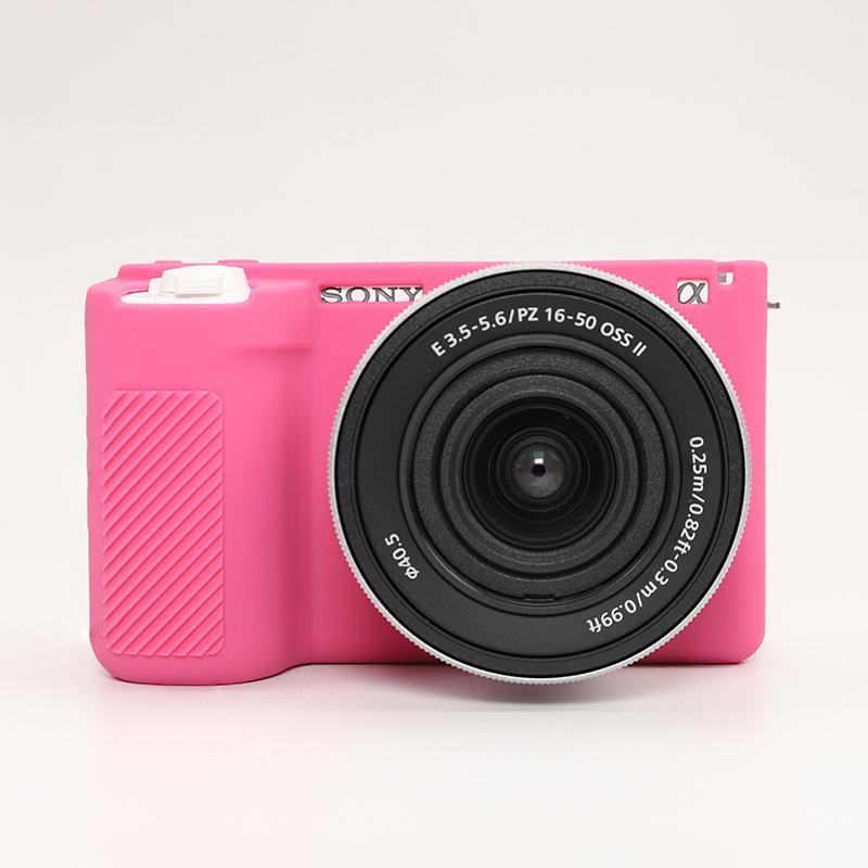 

Захисний чохол для камери Sony ZVE-10M2, Силіконовий захисний чохол для ZVE-10M2, Сумка з м якою оболонкою рожевий червоний колір