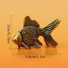 Goldfish Figurines Retro Brass Lucky Animal Statue Ornament Home Decor Desk Decoration Creative Crafts Cute Gifts