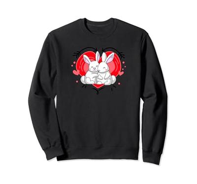 Ich liebe Kaninchen Ich Herz Kaninchen Hase Kaninchen Gummi Sweatshirt