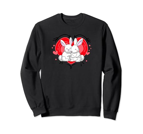 I Love Rabbits I Heart Rabbits Bunny Rabbit Rubber Sweatshirt