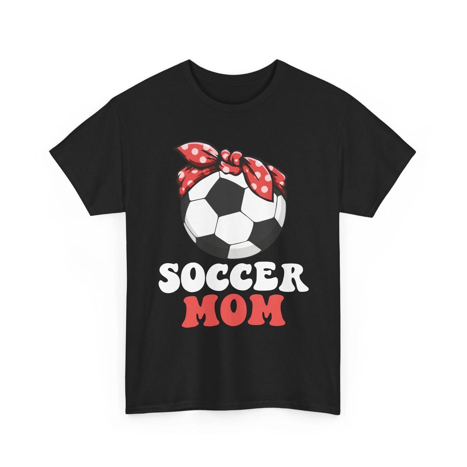 Soccer Mom Messy Bun T-Shirt, Soccer Sports Lovers Women Mom Shirt XL