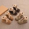 Winter Children Thick Sole Suede Snow Boots Girls Casual Warm Anti-slip Cotton Shoes Casual Outdoor Flat Footwear