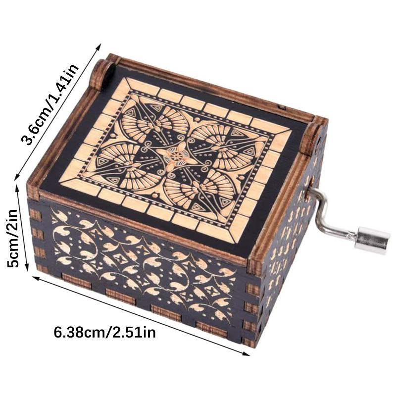 Can't Help Falling In Love Wood Music Box, Antique Engraved Musical Boxes Case for Love One Wooden Music Box - Gifts for Lover