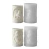 Professional Silicone Christmas Candle Mould High Temperatures Resistant Santa Designs