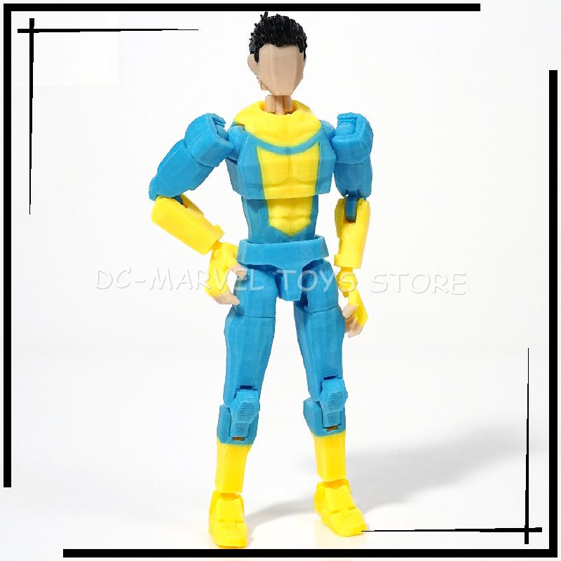 New  3d Printed Invincible Boy Light Blue Mark Stripe Mark Dummy13 T13 Multi-Jointed Shapeshift Action Figure Toys
