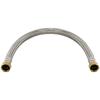 Braided Stainless Steel Water Heater Connector 24in Durable 3/4 FIP Ends with Washers Flexible Hose Home Installation