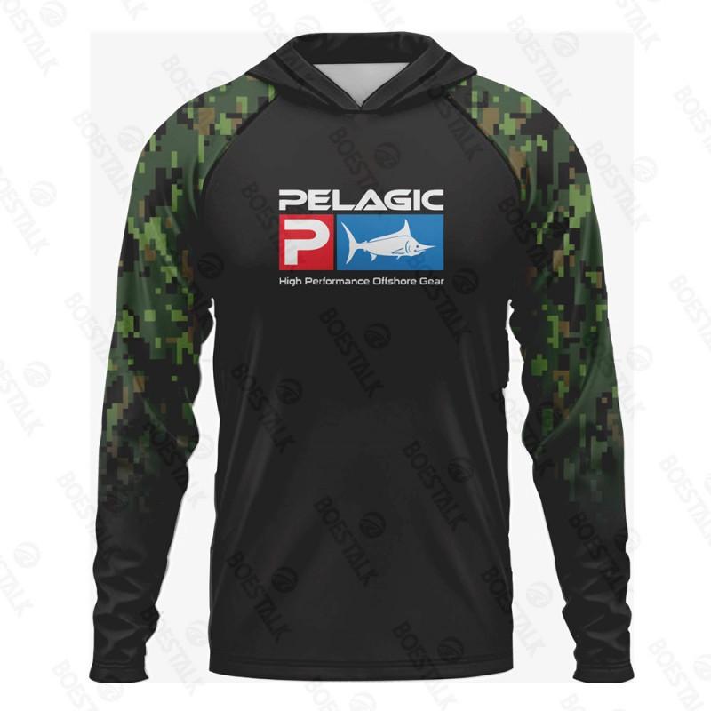 Mens Quick-Dry UV Protection Fishing Hoodie Long Sleeve Outdoor Sport Shirt Summer Fall