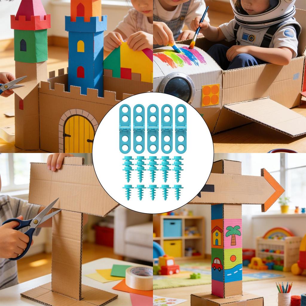 Cardboard Construction Tool Hinges Screws Early Educational Toys Handicrafts Supplies Kids Building