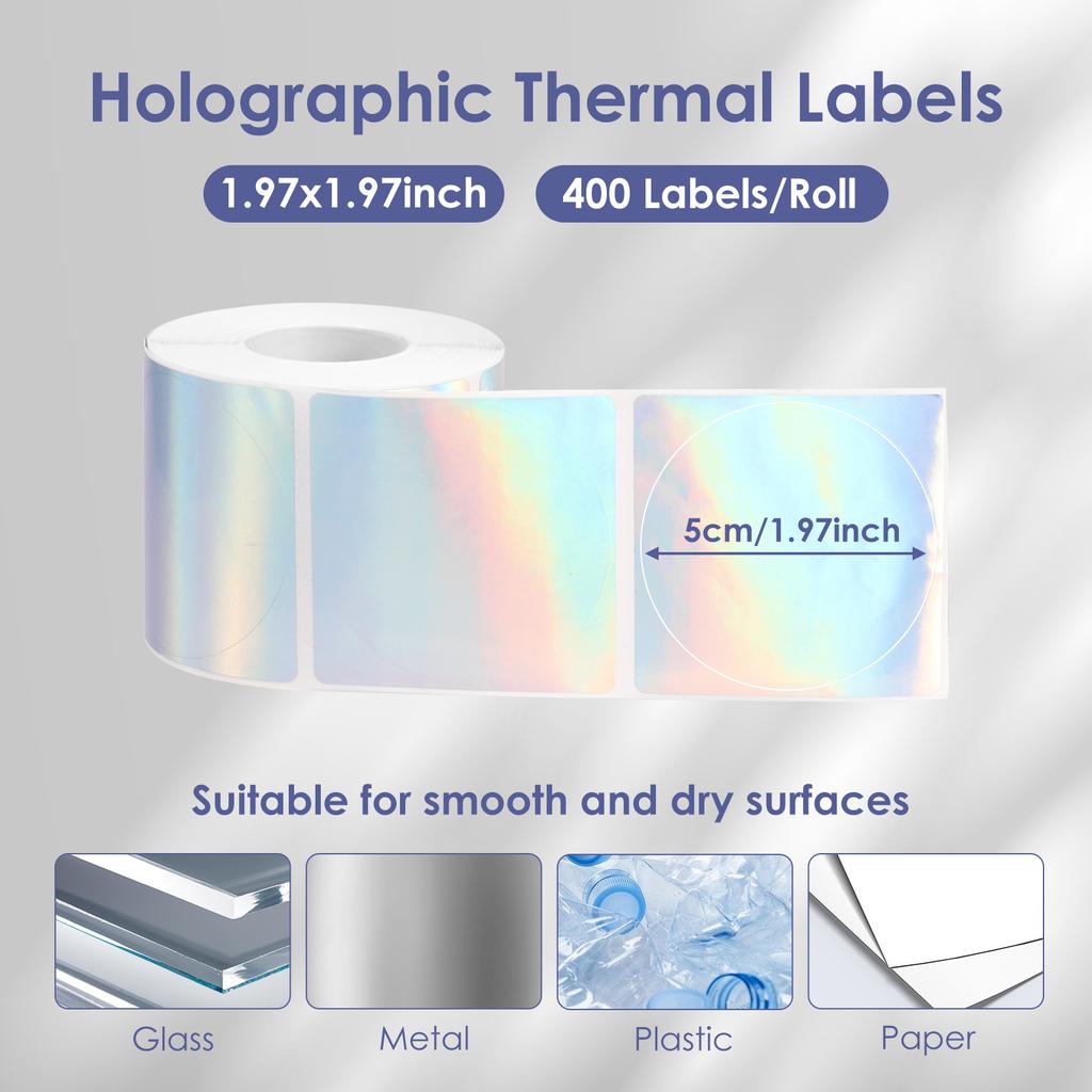 50x50mm Thermal Label Printer Sticker Self-Adhesive Color Laser Thermal Paper Suit for Phomemo M110 M260 M221 M150 Label Maker
