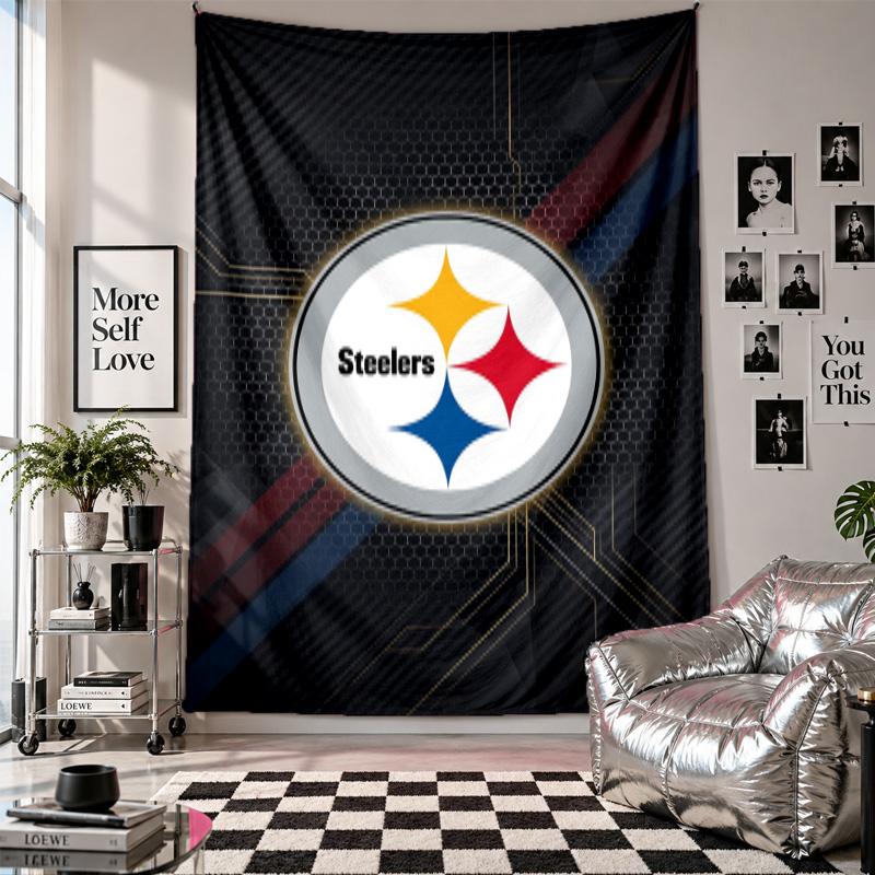 Pittsburgh Steelers Wall Tapestry Home Decor Wall Hanging Cloth for Bedroom Living Room Background