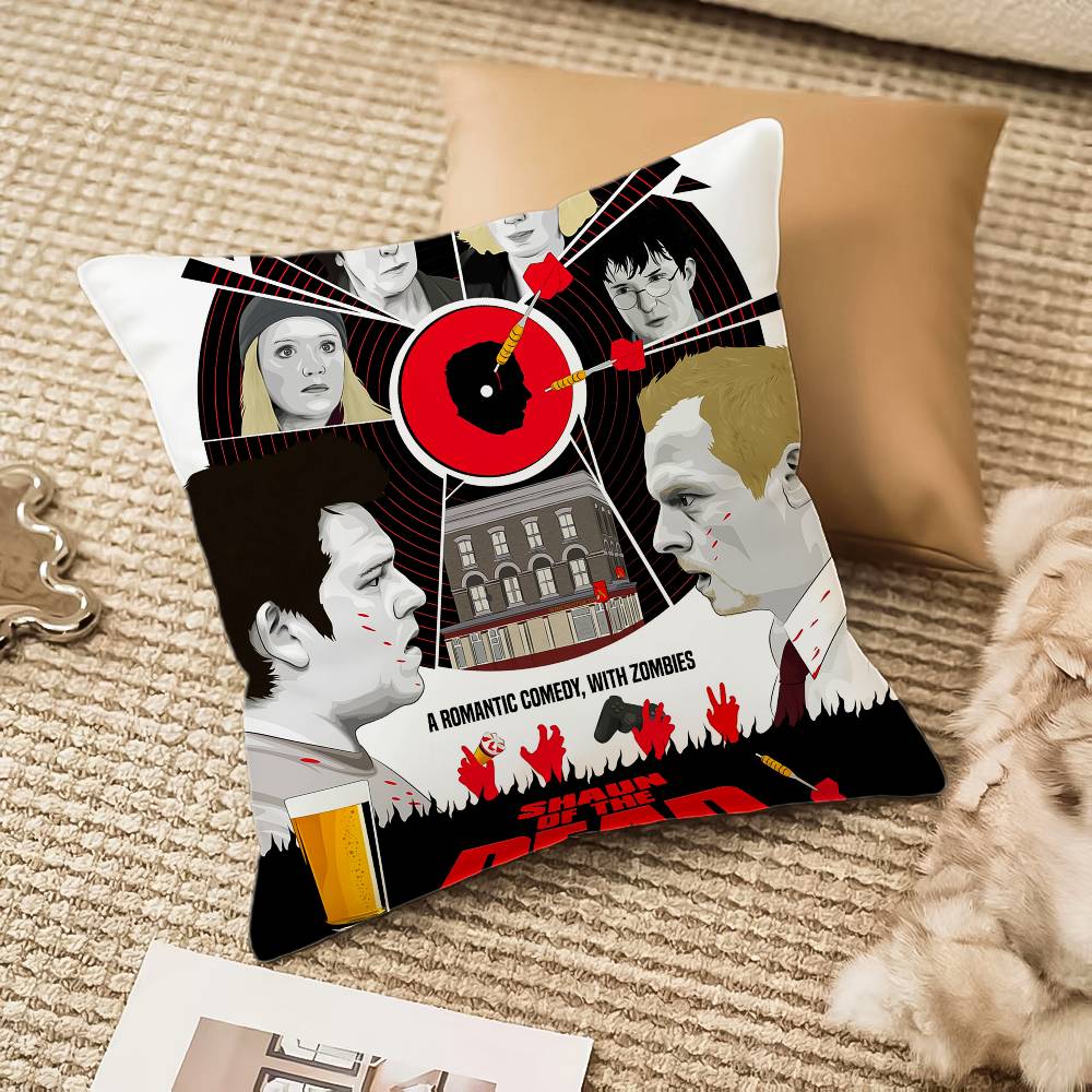 S-Shaun-n of the Dead Pillow Case Anti-dustmite Invisible Zipper Sofa Bed