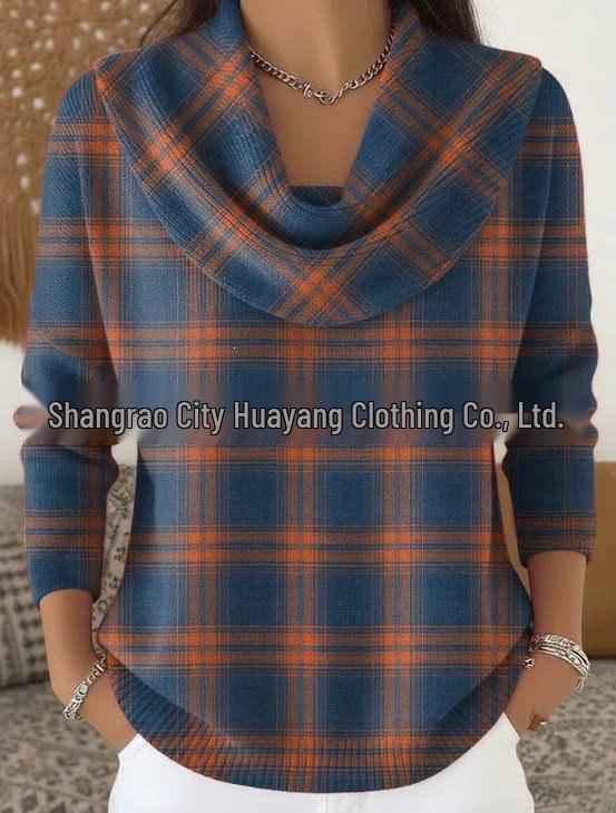 European & American 3D Printed Loose Knit Sweater - Autumn/Winter Collection