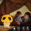 Sunflowers Flower Lamp Rechargeable Cordless Touch 3-Colour Infinitely Dimming Small Night Light Crystal Table Lamp Gifts for Women,Home Decor.