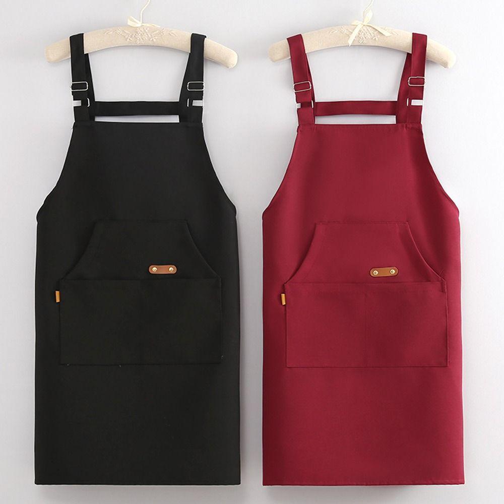 

Waterproof Kitchen Apron Oilproof Cooking Work Clothes New Restaurant Uniform for Restaurant вина червоного кольору