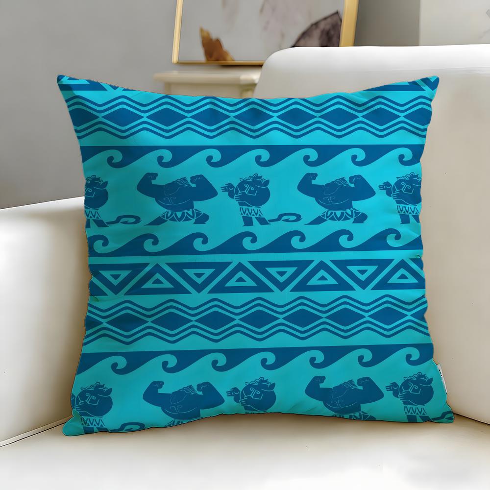 Creative Print Cushion Cover Soft  EasyWash Pillow Case  Versatile for Couch Bed Travel and Office