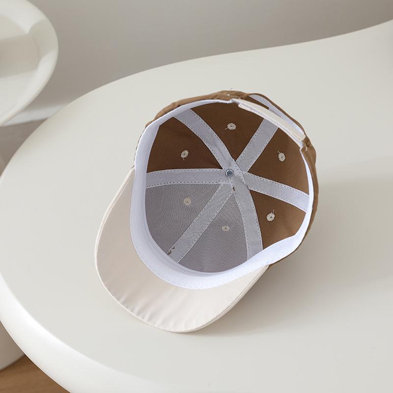 2026 Spring Korean Style Color Block Children's Sun Protection Baseball Cap - Unisex Duckbill Design