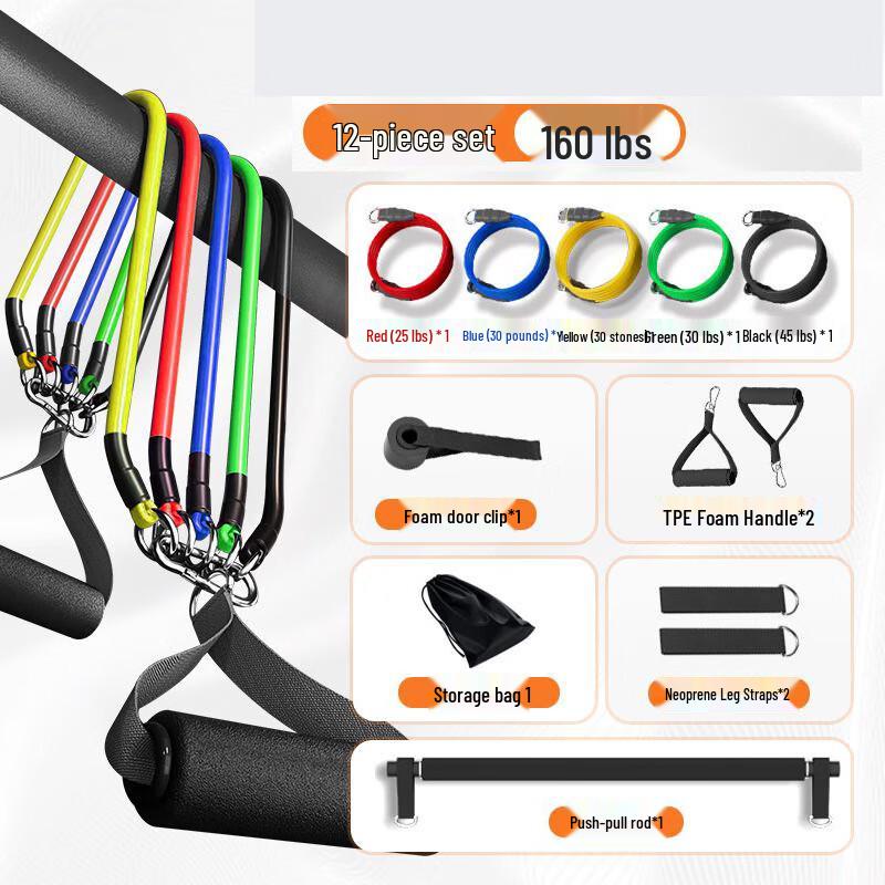 WEZHO Multi-functional Pilates & Yoga Resistance Band Set