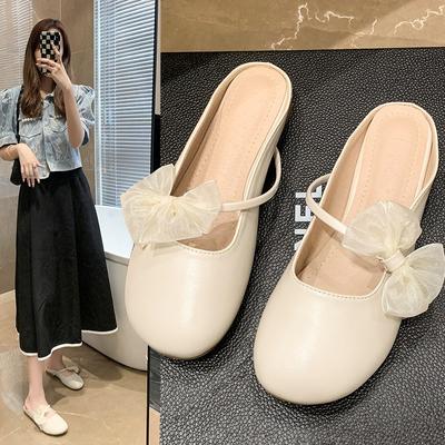 Fashion 2024 Summer New Classic Simple Sandals Comfortable Soft Bottom Bow Women's Sandals Women's Home Slippers