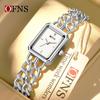 Luxury Women's Quartz Watch Elegant Diamond Dial Stainless Steel Band Waterproof Casual Wristwatch