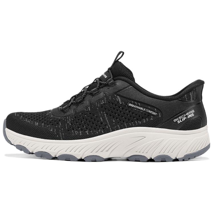 Skechers Уличные Удобные Модные Низкие Повседневные Кроссовки Женские Черно-Серые 180298-BKGY 35