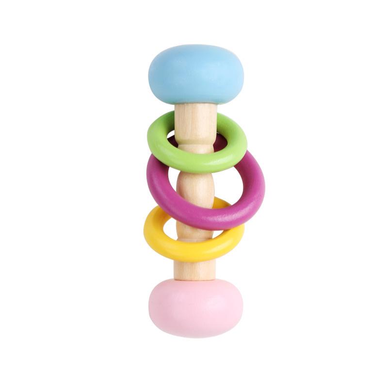 Wooden Rattle Set: Four Orff Instruments for Infants & Toddlers—Handheld Soothing & Grasping Early Education Toys