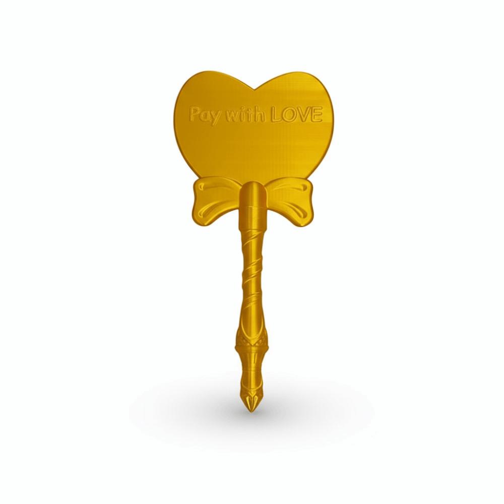 3D Printed Heart Shape Wand Tap To Pay Portable Credit Card Holder Tap-to-Pay Credit Card Heart Shape Magic Wand