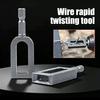 Electric Drill Wire Twisting Tool, Heavy Duty Wire Twister for Drill with 1/4" Hex Shank, Professional Wire Twisting Tool for Fencing, Rebar Tying,