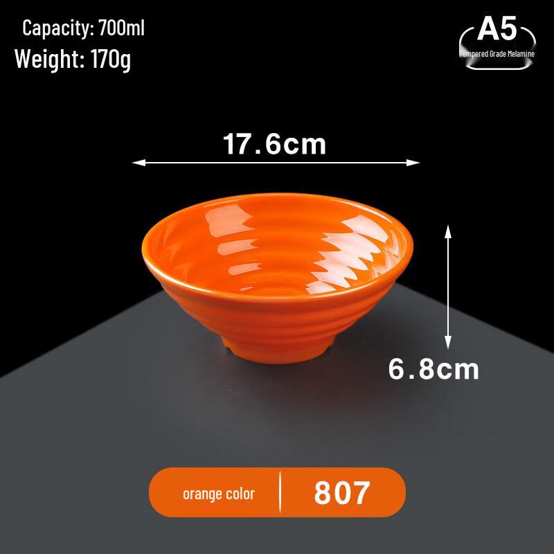 A5 Melamine 7-Inch Noodle & Soup Bowls (10-Pack)