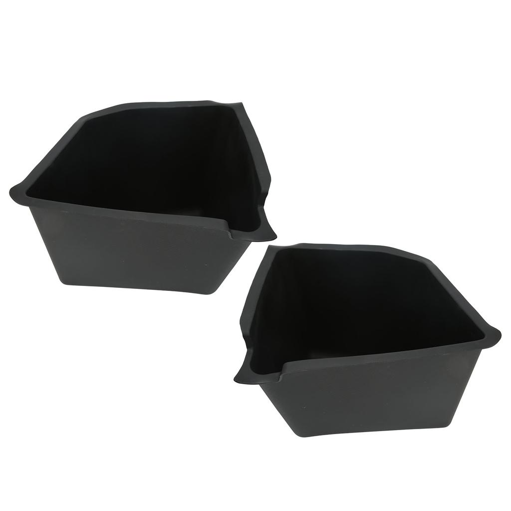 2 Pcs Rear Trunk Organizer Side Storage Packets Bins with Lid Additional Storage Box Tray Replacement for Tesla Model Y