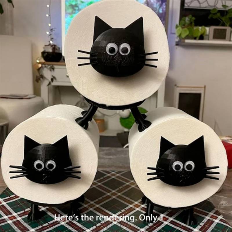 Cat Total Appearance Roll Holder Toilet Paper Holder Suitable For Bathroom Set