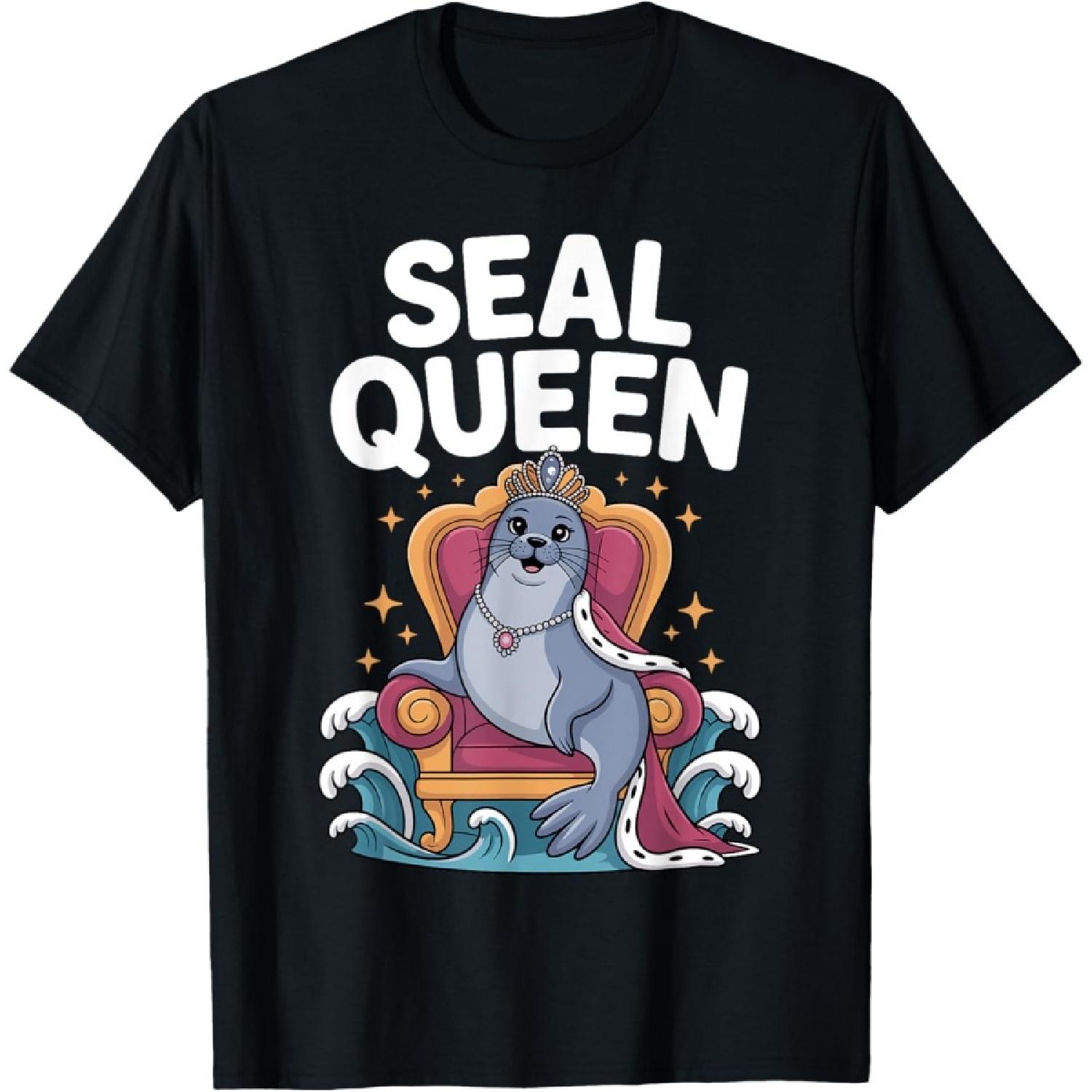 Cool Seal Art For Women Girls Mom Sea Lion Animal Seal Lover T-Shirt S