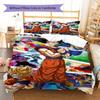 Biancheria da letto con motivo Son Goku, Set piumone Copripiumone Federa Regalo di compleanno per la casa (1 * copripiumino + 2 * federa, senza nucleo)