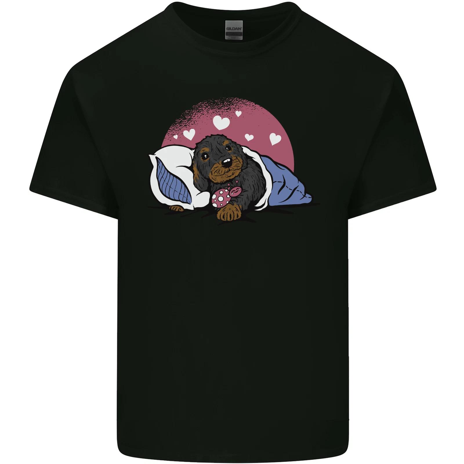 A Dachshund in Bed Dog Kids T-Shirt Childrens S