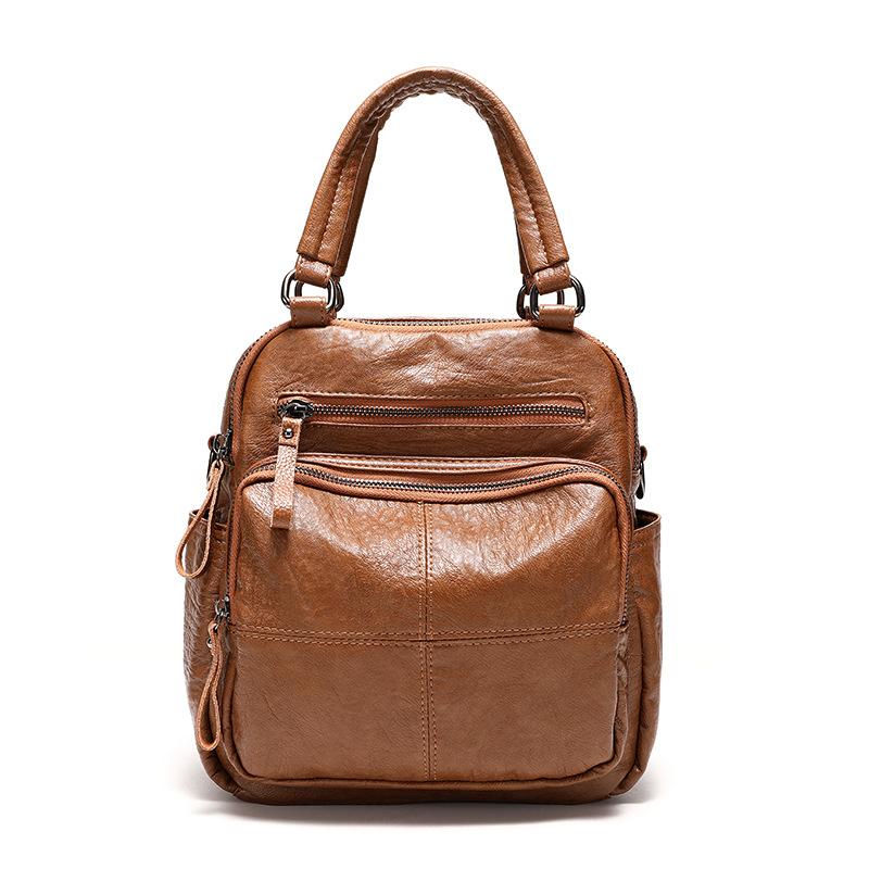 

Women s New Trendy Handbag, Crossbody Bag, Fashionable Shoulder Bag, Cowhide Backpack, Retro Multi-purpose Women s Bag коричневый