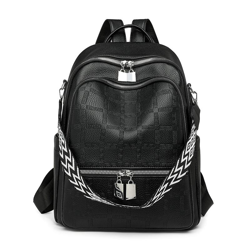 Women's PU Backpack Outdoor Travel Large Capacity Backpack Multi-function Shoulder Bag