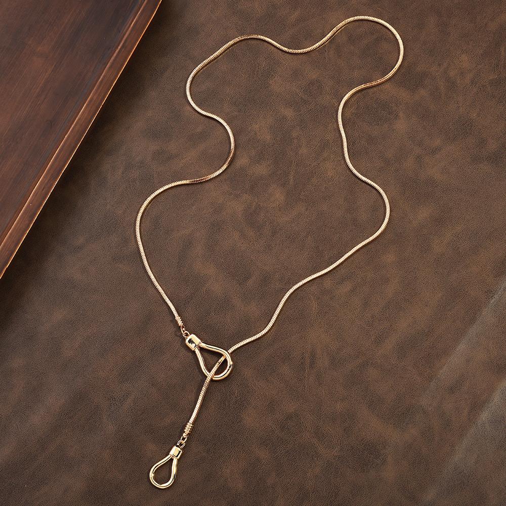 Geometric Gold Multi Layer Necklace With Adjustable Length For Women Fashion Jewelry золотой