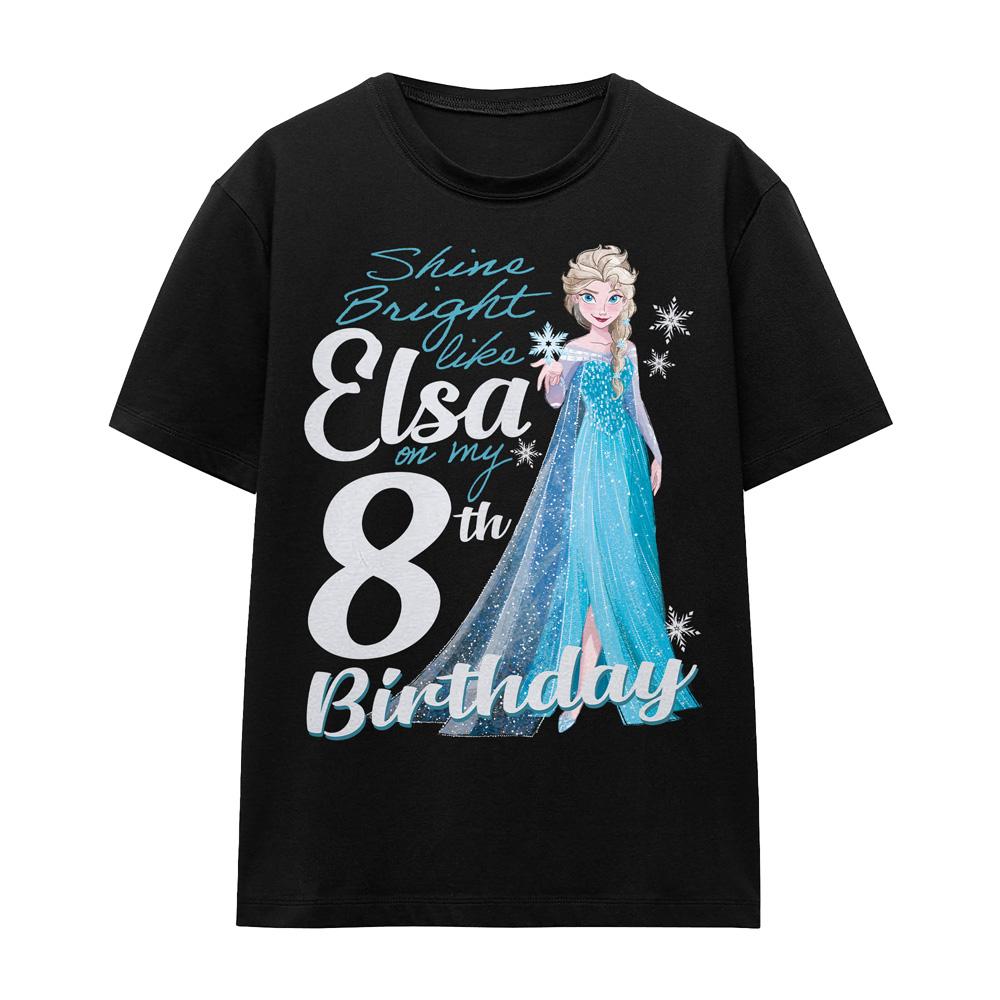 Frozen Unisex Adult Bright Like Elsa 8th Birthday T-Shirt